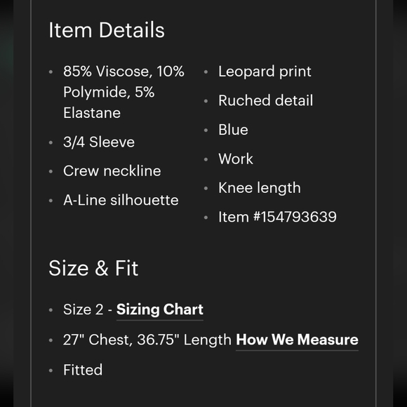 🎉 HOST PICK 🎉 NWT, Kate Spade Blue Leopard Dress size 2 - Picture 3 of 8